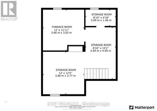 Main House Floorplan - Basement (Unfinished) - 85 Dufferin Street, Stratford, ON - Other