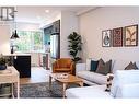 Open design with 9' ceilings throughout. - 1207 Third Street, Revelstoke, BC  - Indoor Photo Showing Living Room 