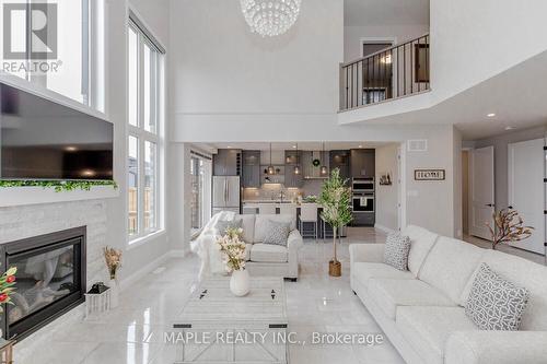 12 Tindall Crescent, East Luther Grand Valley, ON - Indoor Photo Showing Living Room With Fireplace