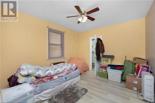 Bedroom with ceiling fan and light hardwood / wood-style floors - 349 Kipling Avenue, Etobicoke, ON - Indoor Photo Showing Bedroom