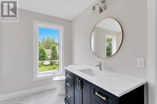 Bathroom with vanity and toilet - 3C Balsam Street, Innerkip, ON - Indoor Photo Showing Bathroom