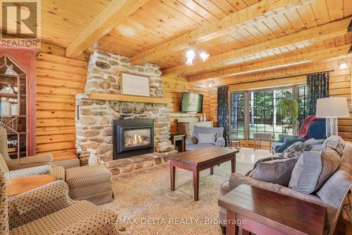 6758 Newton Road E, Champlain, ON - Indoor Photo Showing Living Room With Fireplace