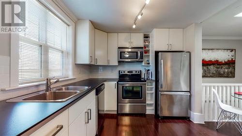 129 Lemarchant Road Unit#A, St. John'S, NL - Indoor Photo Showing Kitchen With Stainless Steel Kitchen With Double Sink