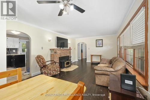 560 Carnegie Avenue, Smith-Ennismore-Lakefield, ON - Indoor Photo Showing Living Room With Fireplace