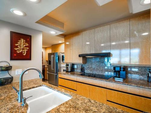 2003-154 Promenade Dr, Nanaimo, BC - Indoor Photo Showing Kitchen With Double Sink With Upgraded Kitchen