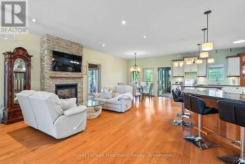 221 John Street, Minto (Harriston), ON - Indoor Photo Showing Living Room With Fireplace