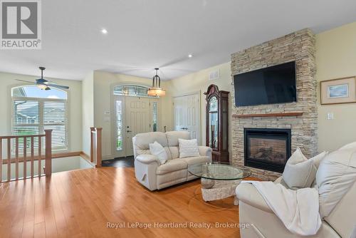 221 John Street, Minto (Harriston), ON - Indoor Photo Showing Living Room With Fireplace