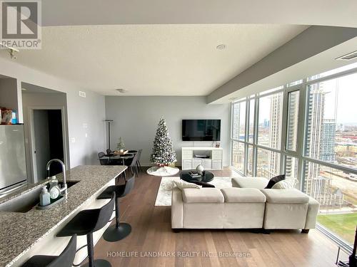 2401 - 4099 Brickstone Mews, Mississauga, ON - Indoor Photo Showing Living Room