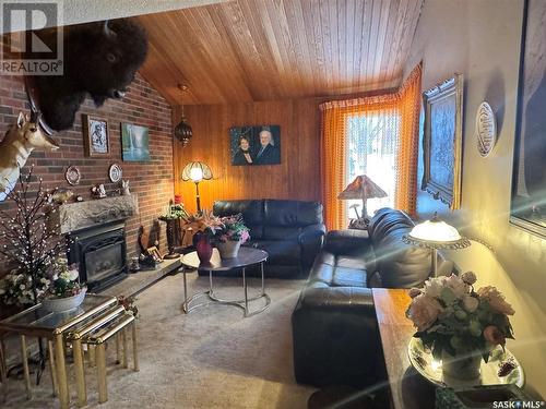 4061 Montague Street, Regina, SK - Indoor Photo Showing Living Room With Fireplace