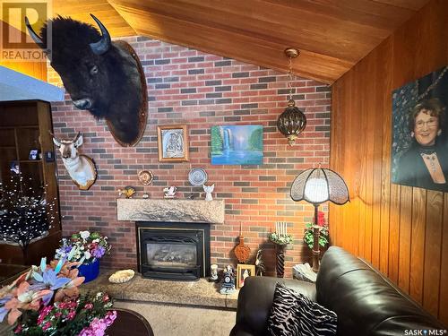 4061 Montague Street, Regina, SK - Indoor Photo Showing Living Room With Fireplace