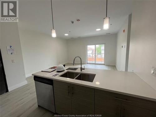 4785 Walker Road Unit# 208, Windsor, ON - Indoor Photo Showing Kitchen With Double Sink