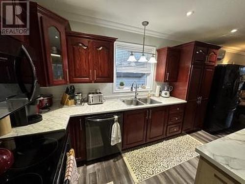 10-14 Irishtown Road, Carbonear, NL - Indoor Photo Showing Kitchen With Double Sink