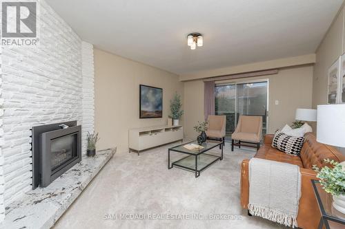 263 Chantenay Drive, Mississauga, ON - Indoor Photo Showing Living Room With Fireplace