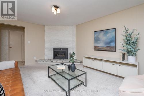 263 Chantenay Drive, Mississauga, ON - Indoor Photo Showing Living Room With Fireplace