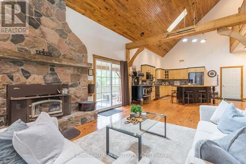 3404 Base Line, Otonabee-South Monaghan, ON - Indoor Photo Showing Living Room With Fireplace