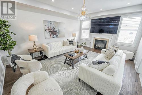 7 Sewell Crescent, Ajax, ON - Indoor Photo Showing Living Room With Fireplace