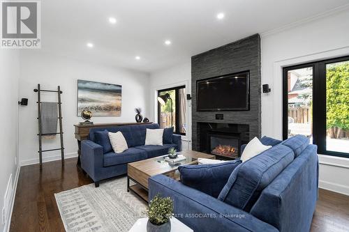 23 North Ridge Crescent, Halton Hills, ON - Indoor Photo Showing Living Room With Fireplace