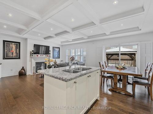 18 Dowling Rd, New Tecumseth, ON - Indoor Photo Showing Kitchen With Fireplace With Double Sink