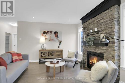 300 Rosina Way, Ottawa, ON - Indoor Photo Showing Living Room With Fireplace