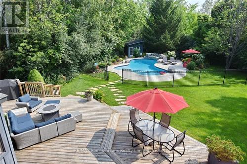 159 Indian Circle, Blue Mountains, ON - Outdoor With In Ground Pool With Deck Patio Veranda With Backyard