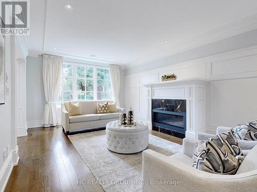 136 Kilbarry Road, Toronto, ON - Indoor Photo Showing Living Room With Fireplace