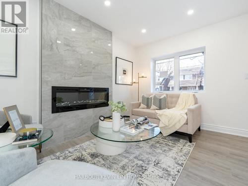 105 Westlake Avenue, Toronto, ON - Indoor Photo Showing Living Room With Fireplace