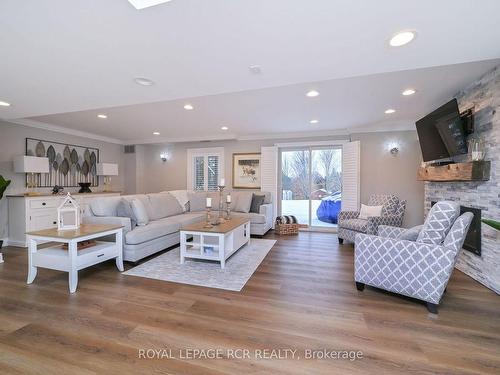 20 Joseph St, Adjala-Tosorontio, ON - Indoor Photo Showing Living Room With Fireplace