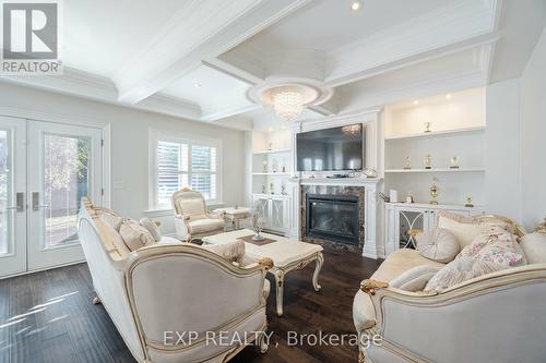 1 Battersea Crescent, Toronto, ON - Indoor Photo Showing Living Room With Fireplace