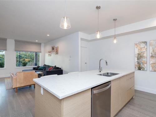 205-10670 Mcdonald Park Rd, North Saanich, BC - Indoor Photo Showing Kitchen With Double Sink