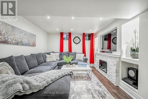 179 Ecclestone Drive, Brampton, ON - Indoor Photo Showing Living Room With Fireplace