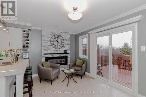 142 Vintage Gate, Brampton, ON - Indoor With Fireplace