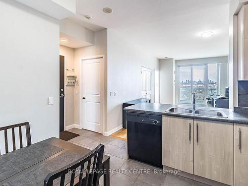 1210-225 Sherway Gardens Rd, Toronto, ON - Indoor Photo Showing Kitchen With Double Sink