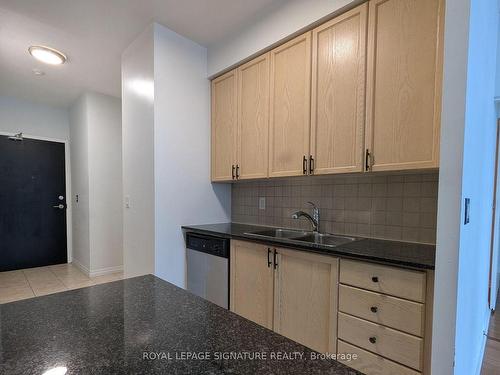 3003-225 Webb Dr, Mississauga, ON - Indoor Photo Showing Kitchen With Double Sink