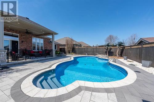 108 Paul Sloggett Court, Sarnia, ON - Outdoor With In Ground Pool With Deck Patio Veranda With Backyard