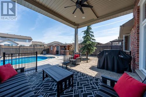 108 Paul Sloggett Court, Sarnia, ON - Outdoor With In Ground Pool With Deck Patio Veranda With Exterior