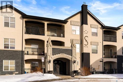 208 1640 Dakota Drive, Regina, SK - Outdoor With Balcony With Facade