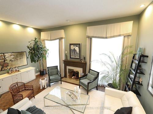 54 Stillwater Cres, Toronto, ON - Indoor Photo Showing Living Room With Fireplace