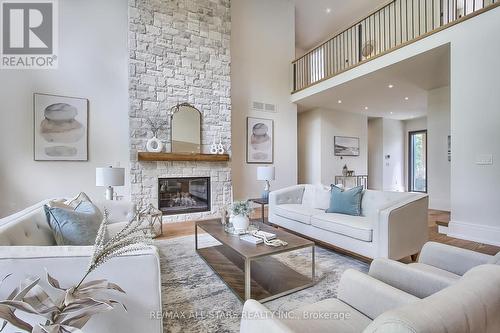 27088 Kennedy Road, Georgina, ON - Indoor Photo Showing Living Room With Fireplace