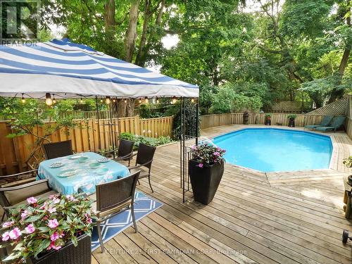 559 St James Street, London, ON - Outdoor With Above Ground Pool With Deck Patio Veranda With Backyard