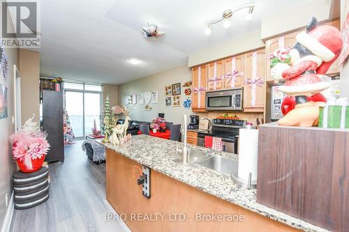 1301 - 80 Absolute Avenue, Mississauga, ON - Indoor Photo Showing Kitchen With Double Sink