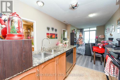 1301 - 80 Absolute Avenue, Mississauga, ON - Indoor Photo Showing Kitchen With Double Sink