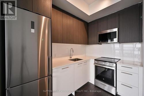 1010 - 215 Veterans Drive, Brampton, ON - Indoor Photo Showing Kitchen With Stainless Steel Kitchen With Upgraded Kitchen