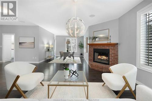 21429 Lynn Road, Wheatley, ON - Indoor Photo Showing Living Room With Fireplace