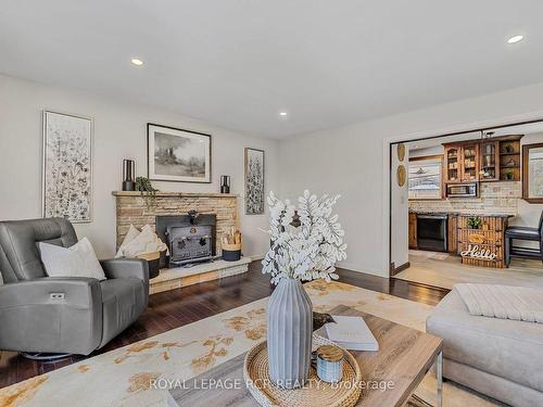 20 Marion St, Caledon, ON - Indoor Photo Showing Living Room With Fireplace