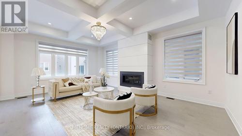 7 Fauchard Street, Richmond Hill, ON - Indoor Photo Showing Living Room With Fireplace