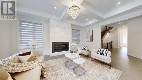 7 Fauchard Street, Richmond Hill, ON - Indoor Photo Showing Living Room With Fireplace