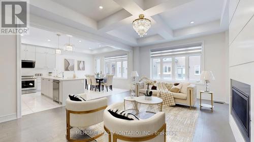 7 Fauchard Street, Richmond Hill, ON - Indoor Photo Showing Living Room With Fireplace