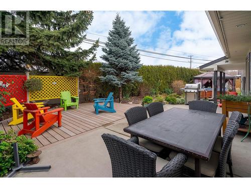 Private outdoor space with multiple areas to enjoy - 600 Welke Road, Kelowna, BC 