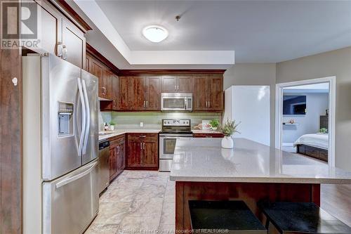 8475 Wyandotte East Unit# 111, Windsor, ON - Indoor Photo Showing Kitchen With Stainless Steel Kitchen