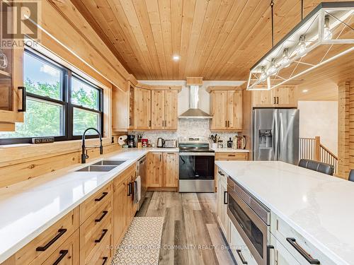 505 Bass Lake Road, Galway-Cavendish And Harvey, ON - Indoor Photo Showing Kitchen With Double Sink With Upgraded Kitchen